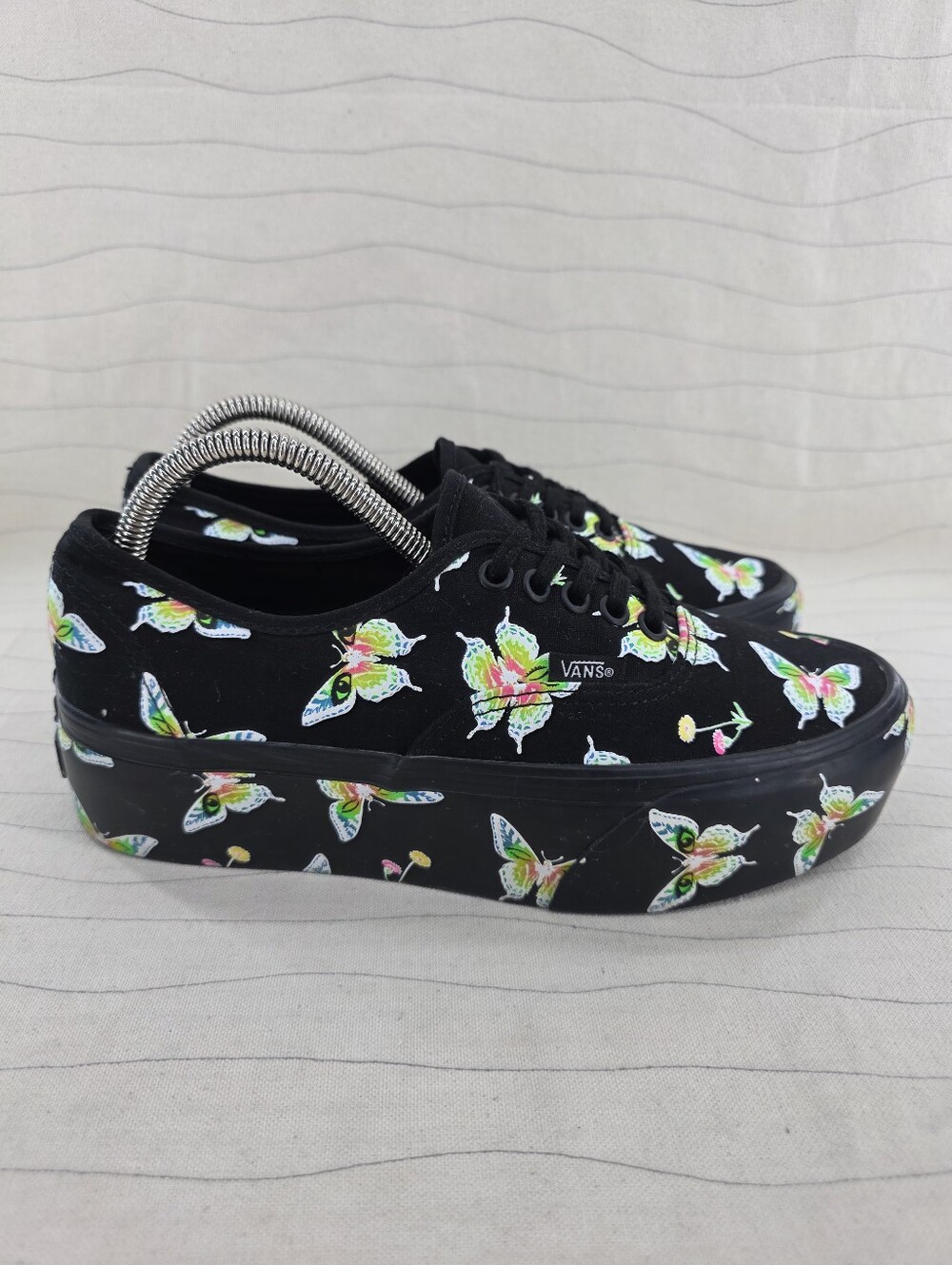 Vans Womens Stac Morph Blackout Glow In The Dark Butterfly Sneakers Shoes Sz 8.5